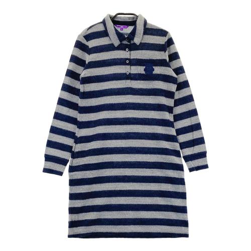 サイズ：S BEAMS GOLF ビームスゴルフ  ハイネック 長袖Tシャツ ボーダー柄 ネイビー系 [240101420683] ゴルフウェア レディース ストスト BEAMS GOLF ビームスゴルフ ハイネック 長袖 Tシャツ ボーダー柄