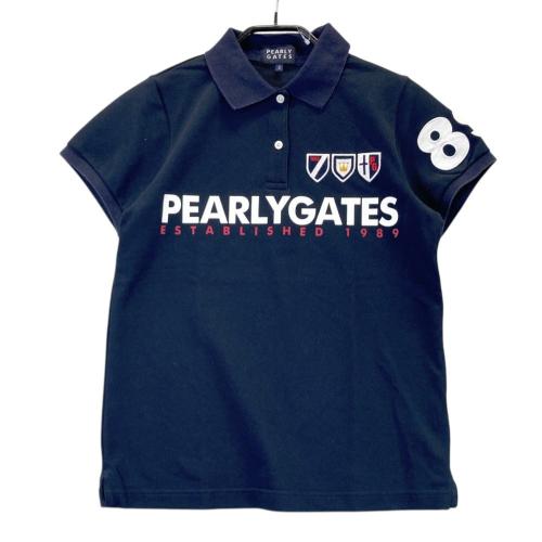 【美品】パーリーゲイツ　半袖ポロシャツ　ネイビー　近年モデル　0 楽天市場】PEARLY GATES パーリーゲイツ 半袖ポロシャツ