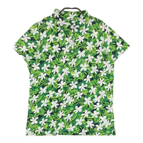 【新品】 パーリーゲイツ 半袖ポロシャツ　花柄グリーン系　Mサイズ 新品】 パーリーゲイツ 半袖ポロシャツ 花柄グリーン系 Mサイズ