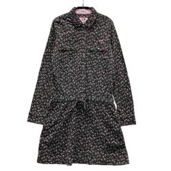 6120【美品】マスターバニーエディション　総柄ワンピース　ロゴ　ベルト付き 6120【美品】マスターバニーエディション 総柄ワンピース ロゴ