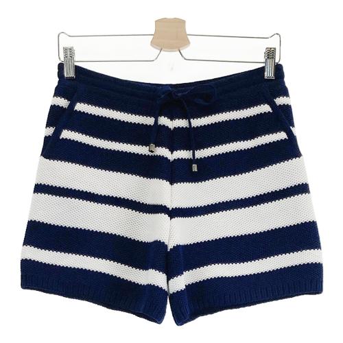 archivio - coco 中古 アルチビオ archivio レディース ショートパンツ 38(M) 紺×白 ネイビ ニット ボーダー archivio - coco 中古 アルチビオ archivio レディース ショート