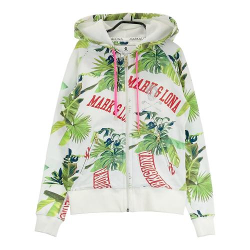 MARK&LONA マークアンドロナ ジップパーカー 総柄 レッド系