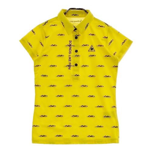 美品✨️ カモフラ半袖ポロシャツ ルコックゴルフ イエロー　M 美品✨️ カモフラ半袖ポロシャツ ルコックゴルフ イエロー M