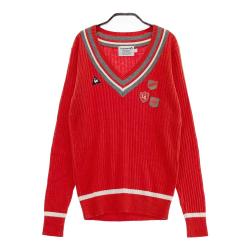 サイズ：42 CHERVO シェルボ  ニット セーター  レッド系 [240101449059] ゴルフウェア レディース ストスト 新品】CHERVO シェルボ ニット セーター レッド系 42 ゴルフ