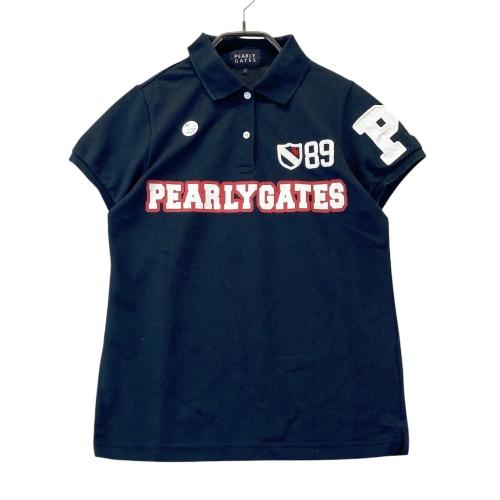 PEARLY GATES パーリーゲイツ 半袖ポロシャツ ワッペン ボーダー柄
