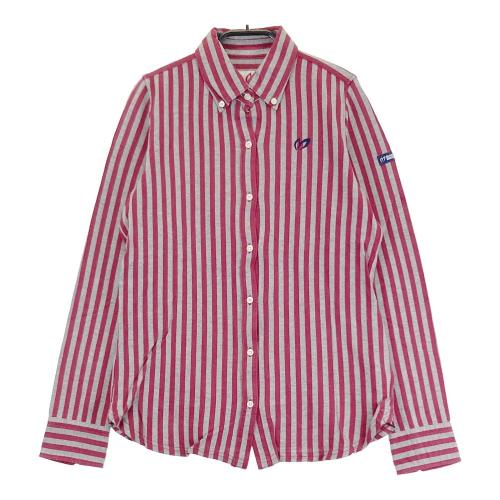 サイズ：0 PEARLY GATES パーリーゲイツ 2023年モデル 長袖 ロングワンピース ストライプ柄 レッド系 [240101436429] ゴルフウェア レディース ストスト サイズ：0 PEARLY GATES パーリーゲイツ 2023年モデル 長袖