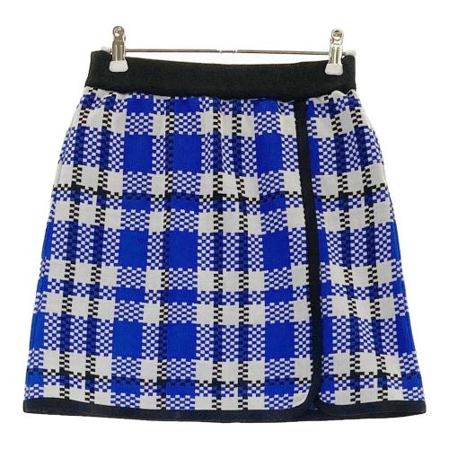 【新品】アルチビオ ニットスカート ブルー Mサイズ ARCHIVIO アルチビオ ニットスカート チェック ブルー系 サイズ