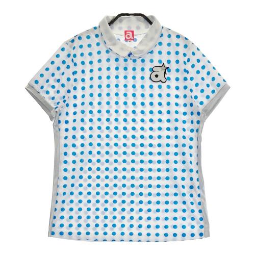 サイズ：40 ARCHIVIO アルチビオ  ハイネック 半袖Tシャツ ドット柄 ブラック系 [240101495603] ゴルフウェア レディース ストスト ARCHIVIO アルチビオ ハイネック半袖Tシャツ ドット柄 ホワイト