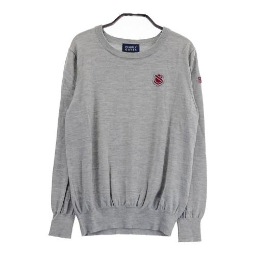 サイズ：1 PEARLY GATES パーリーゲイツ  ウールニット  グレー系 [240001243457] ゴルフウェア レディース ストスト PEARLY GATES パーリーゲイツ ウールニット グレー系 サイズ：1