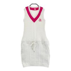 archivio - coco 中古 アルチビオ archivio レディース セーター 38(M) グレー×ピンク 長袖Vネック ニット カシミヤ100％ archivio - coco 中古 アルチビオ archivio レディース セーター