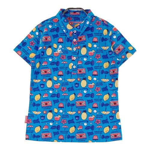 1PIU1UGUALE3 GOLF GST182 半袖ポロシャツ 総柄 グレー系 サイズ