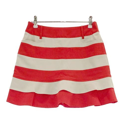 (美品)アルチビオarchivio ボーダー柄ハイネック・スカート サイズ38 ARCHIVIO アルチビオ ニットスカート 総柄 ブラック系 サイズ：38