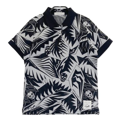 MARK&LONA マークアンドロナ 半袖 ポロシャツ 総柄 ブルー S MARK&LONA マークアンドロナ 半袖ポロシャツ 総柄 ブルー系