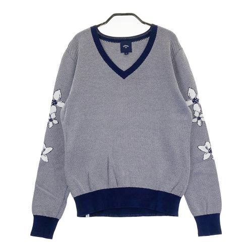 BEAMS GOLF ビームスゴルフ 長袖ニット ワッペン YARD グレー系