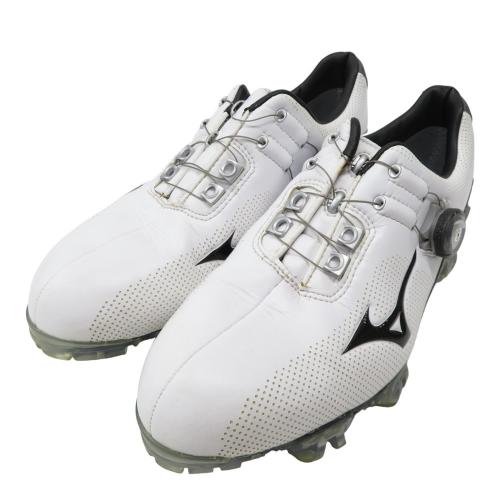 MIZUNO GOLF ミズノゴルフ 51GM160062 ジェネム006ボア ゴルフシューズ ホワイト系 サイズ：25 ランク：B 【中古】ゴルフウェア  シューズ 中古ゴルフウェア通販サイトSTST(ストスト)