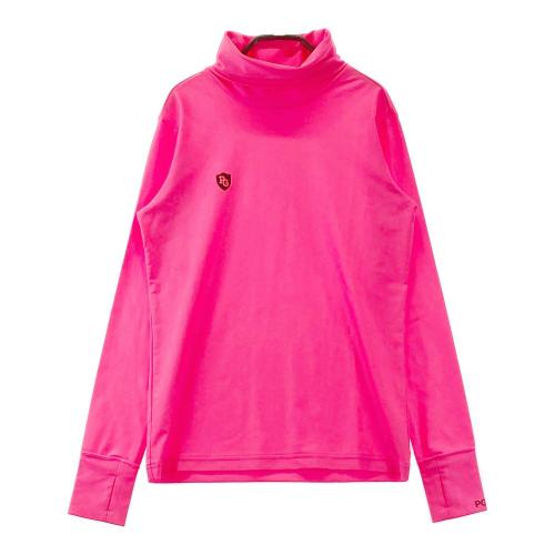 サイズ：1 PEARLY GATES パーリーゲイツ 2024年モデル ハイネック 長袖Tシャツ  ピンク系 [240101302758] ゴルフウェア レディース ストスト PEARLY GATES パーリーゲイツ 2024年モデル ハイネック 長袖T