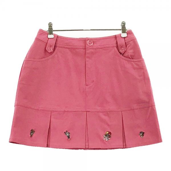 MU SPORTS エムユースポーツ 裾プリーツスカート ピンク系 サイズ：40