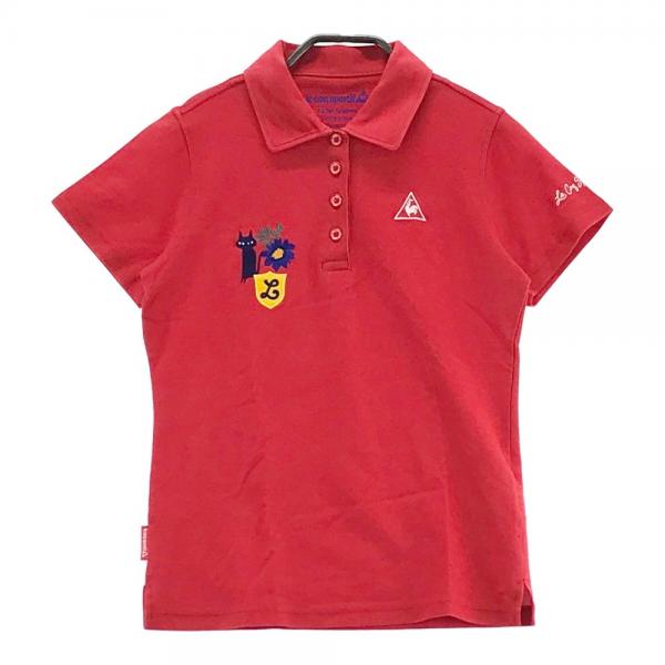 LE COQ GOLF ルコックゴルフ 半袖 ポロシャツ レッド系 サイズ：M ランク：B 【中古】ゴルフウェア