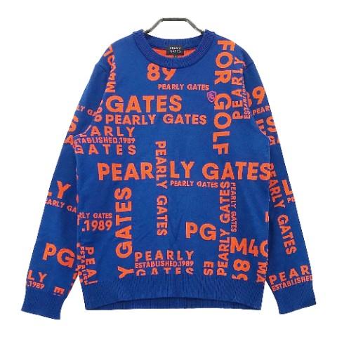 PEARLY GATES パーリーゲイツ ジャガードニットセーター ロゴ総