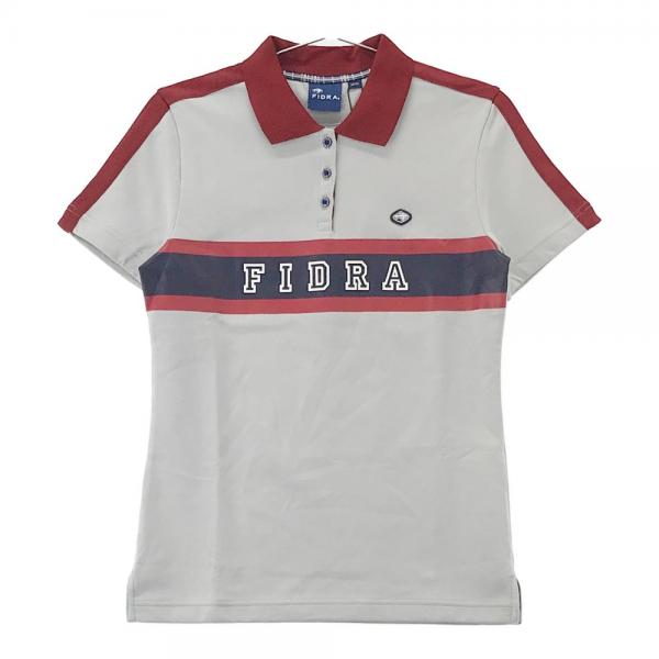フィドラ　（S）ポロシャツ　ゴルフウェア　ゆったり　刺繍　綿