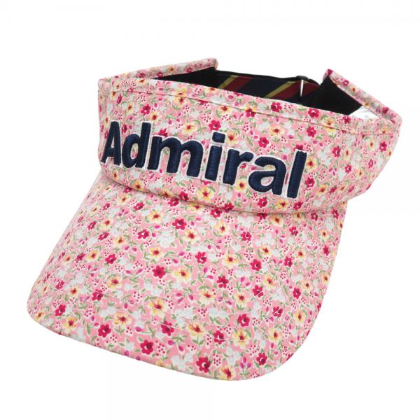 ADMIRAL アドミラル サンバイザー 花柄 ピンク系 サイズ：フリー