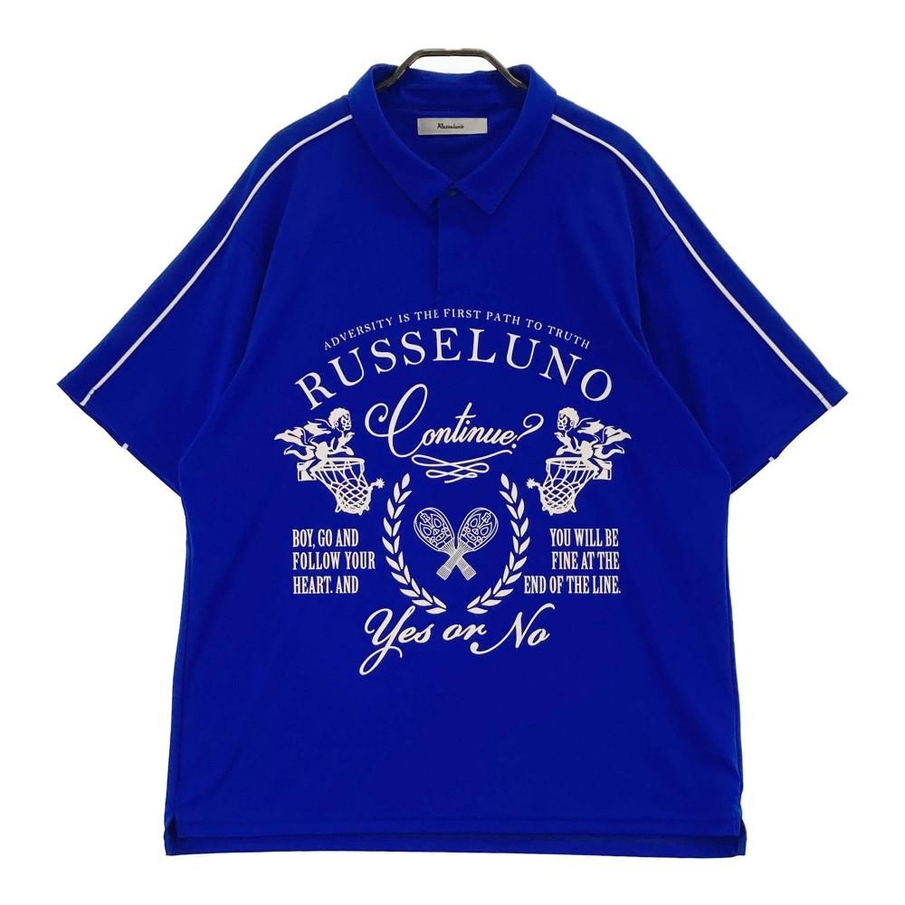 RUSSELUNO ラッセルノ 2021年モデル 半袖ポロシャツ ルチャ ブルー系 サイズ：6 ランク：A- 【中古】ゴルフウェア