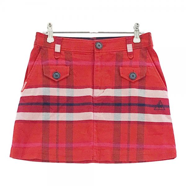 【SamanthaThavasa】ゴルフスカート　赤　チェック　Mサイズ