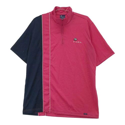 SRIXON スリクソン ハーフジップ半袖Tシャツ レッド系 L 【中古