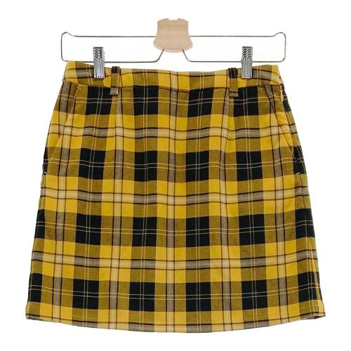 BEAMS GOLF ビームスゴルフ スカート チェック イエロー系 サイズ：M