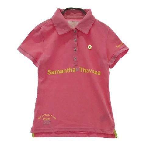 SAMANTHA THAVASA サマンサタバサ UNDER25 半袖 ポロシャツ ピンク系 サイズ：S ランク：B 【中古】ゴルフウェア