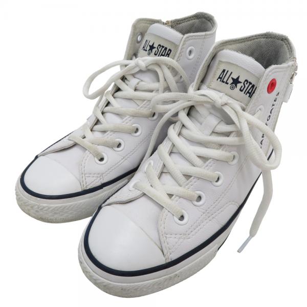 PEARLY GATES パーリーゲイツ × CONVERSE 2022年モデル スパイクレスゴルフシューズ ALL STAR GF Z ホワイト系  サイズ：22.5 ランク：B 【中古】ゴルフウェア