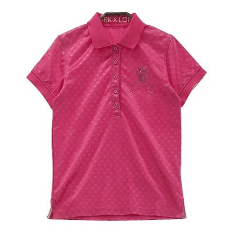 MARK&LONA マークアンドロナ 半袖ポロシャツ ハート柄 ピンク系 サイズ