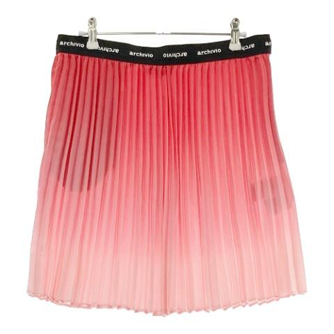 ARCHIVIO アルチビオ プリーツスカート 総柄 ピンク系 サイズ：36 