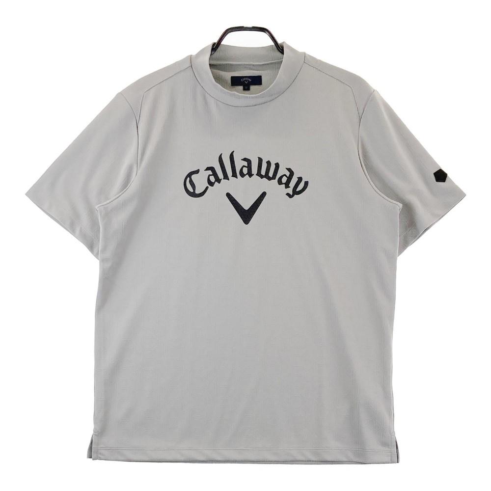 CALLAWAY キャロウェイ ハイネック 半袖Tシャツ 総柄 グレー系 サイズ