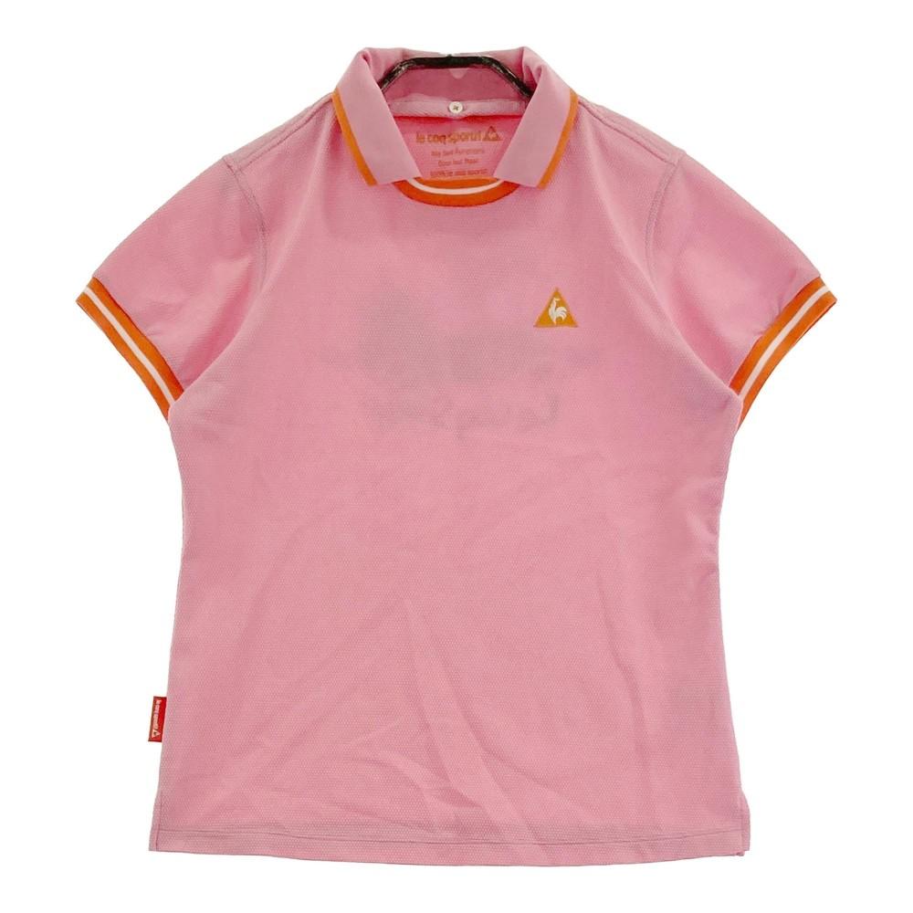 LECOQ GOLF ルコックゴルフ 2WAY襟付半袖Tシャツ ピンク系 サイズ：L ランク：A- 【中古】ゴルフウェア
