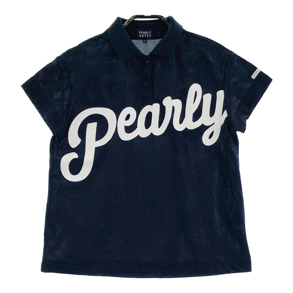 PEARLY GATES パーリーゲイツ 半袖ポロシャツ メッシュ ネイビー系 サイズ：0 ランク：B 【中古】ゴルフウェア