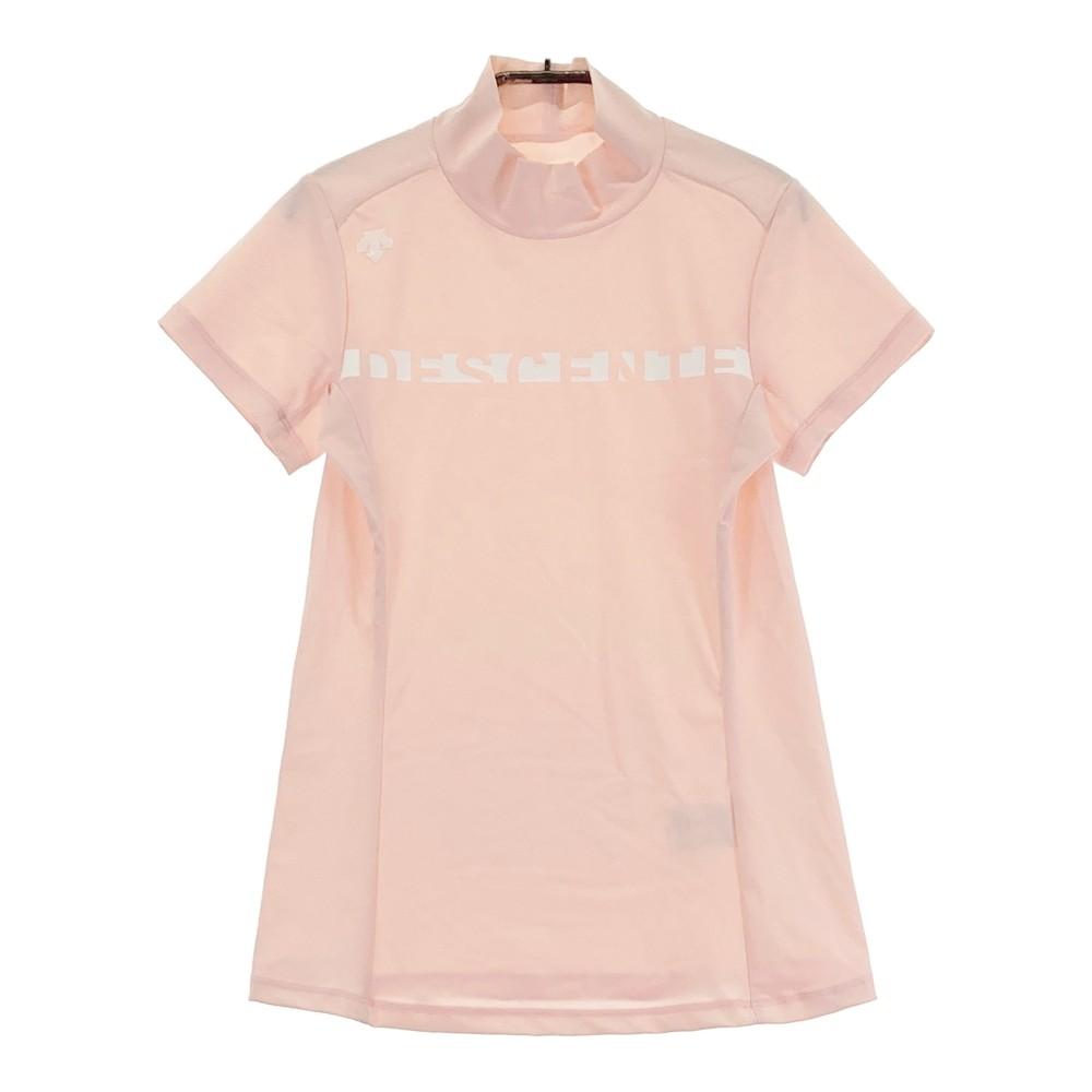 DESCENTE GOLF デサントゴルフ モックネック半袖Tシャツ ピンク系 