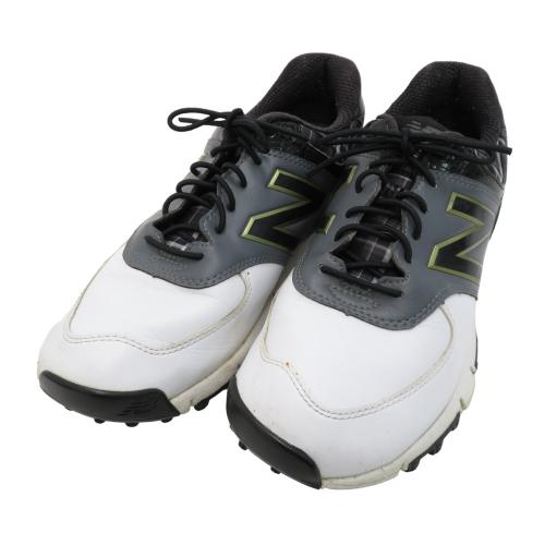 NEW BALANCE ニューバランス MGS574GT スパイクレス ゴルフシューズ ホワイト系 サイズ：24.5cm ランク：B  【中古】ゴルフウェア シューズ 中古ゴルフウェア通販サイトSTST(ストスト)