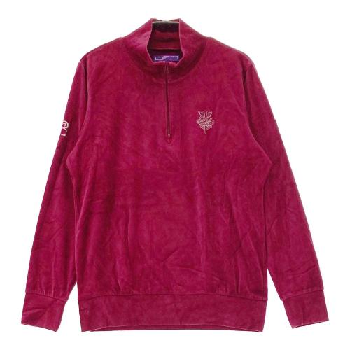M.U SPORTS エムユースポーツ ハーフジップノースリーブシャツ ピンク 