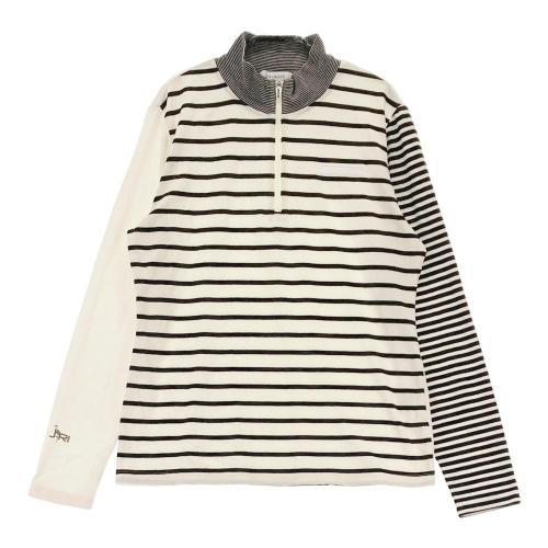人気 PICONE CLUB ピッコーネクラブ ハーフジップ 長袖ポロシャツ レディースウェア