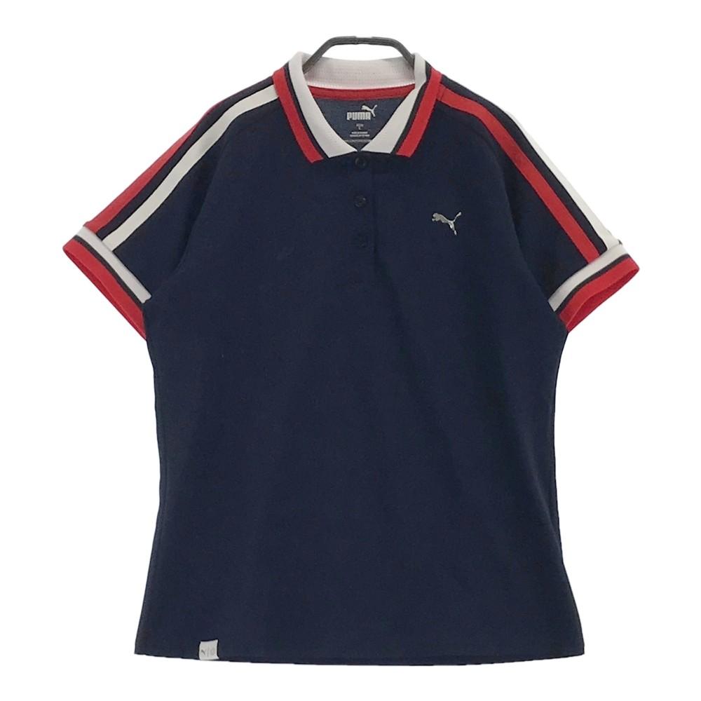 PUMA GOLF プーマゴルフ 半袖ポロシャツ ネイビー系 サイズ：L ランク