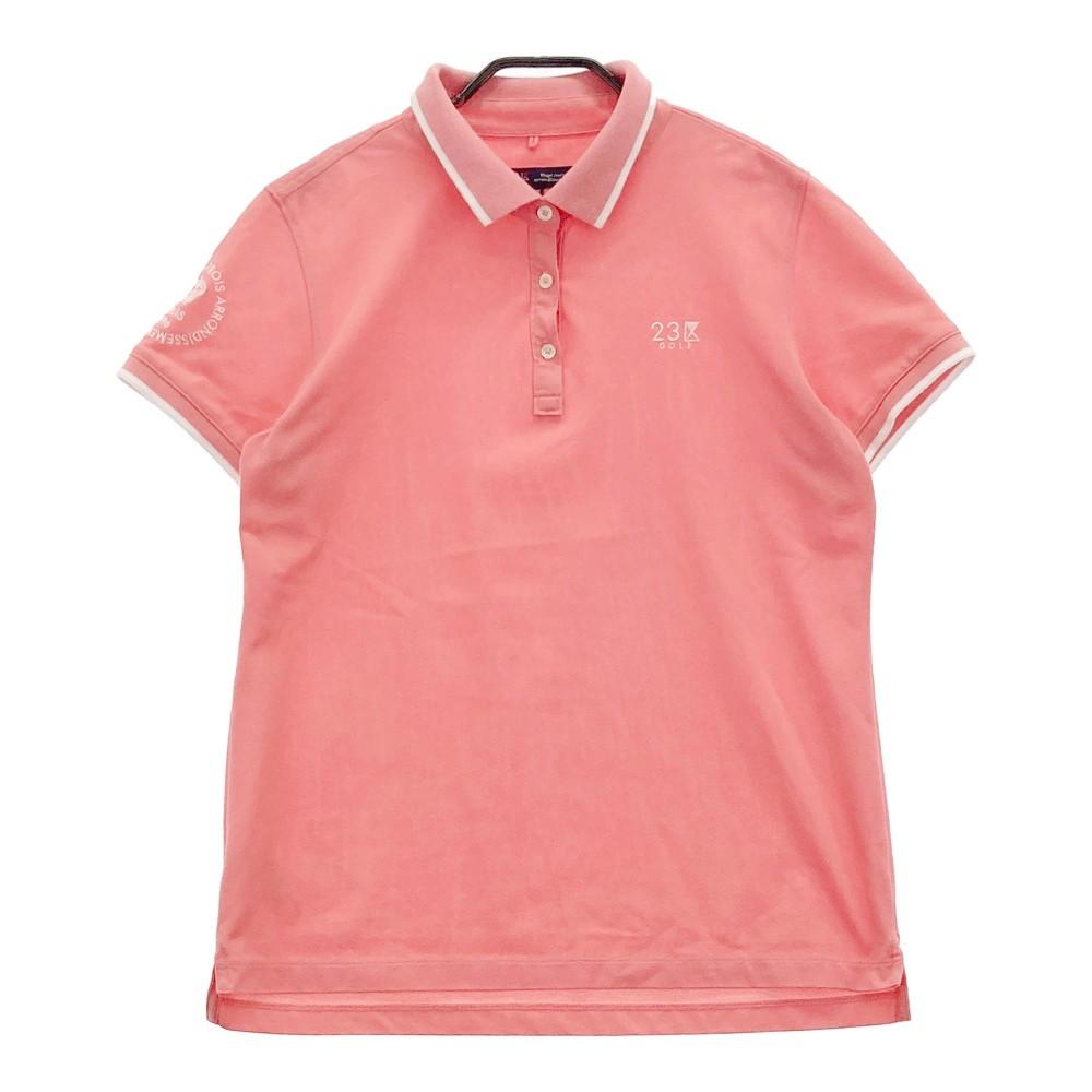 23区GOLF ニジュウサンクゴルフ 半袖ポロシャツ ピンク系 サイズ：3