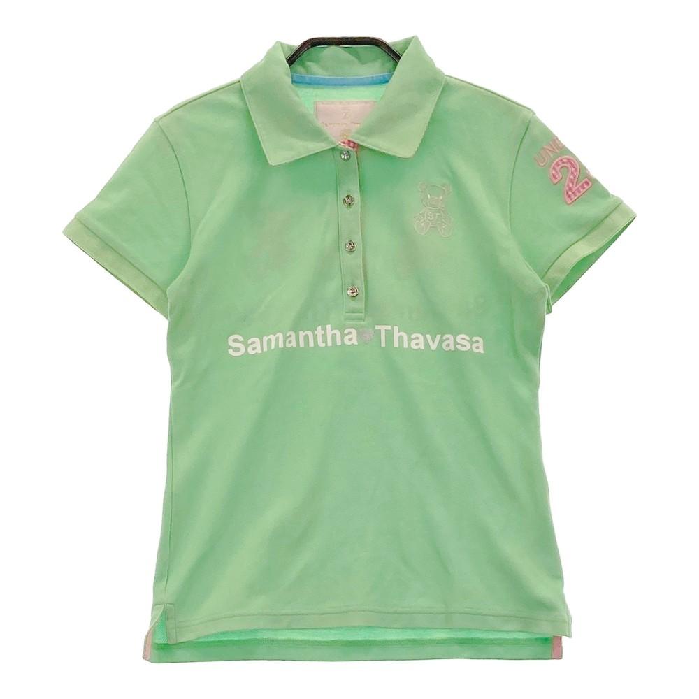 SAMANTHA THAVASA サマンサタバサ UNDER25 半袖ポロシャツ ベア刺繍
