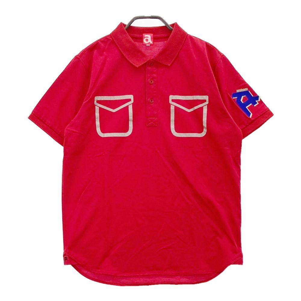 ARCHIVIO アルチビオ 半袖ポロシャツ レッド系 サイズ：46 ランク：A- 【中古】ゴルフウェア