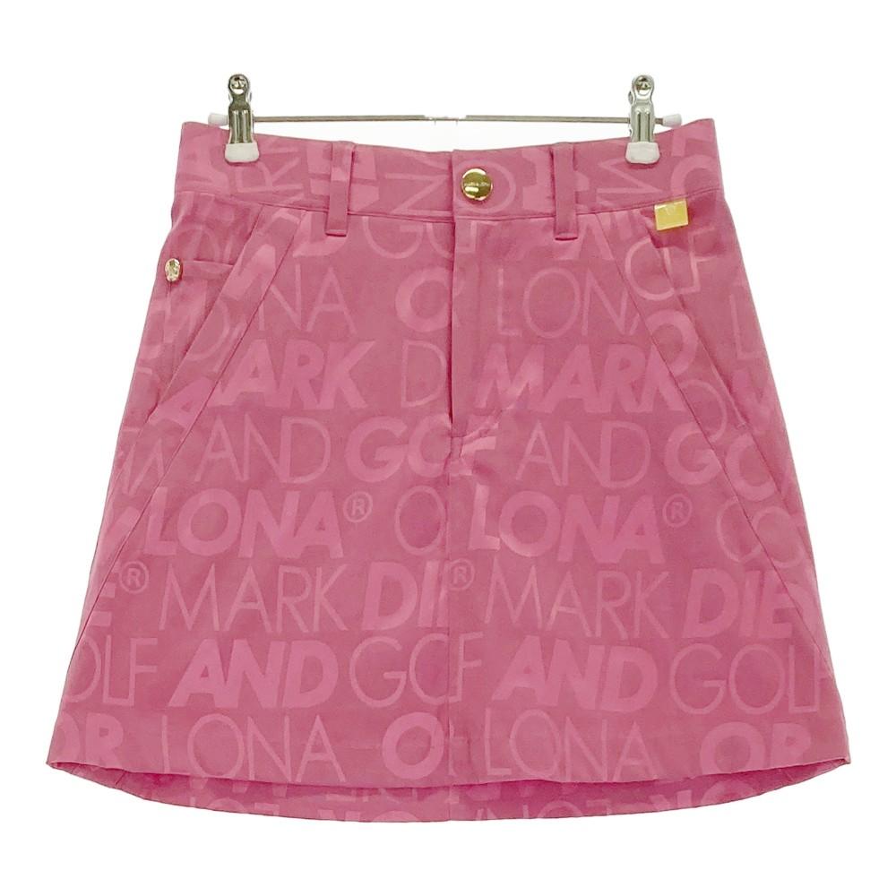 MARK&LONA マークアンドロナ インナー付スカート 総柄 ピンク系 サイズ：38 ランク：B 【中古】ゴルフウェア