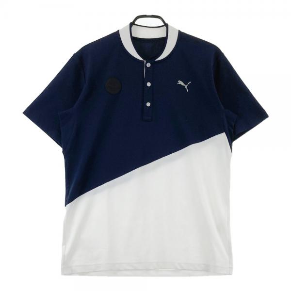PUMA GOLF プーマゴルフ 2022年モデル 半袖Tシャツ ネイビー系 サイズ：XXL ランク：A- 【中古】ゴルフウェア