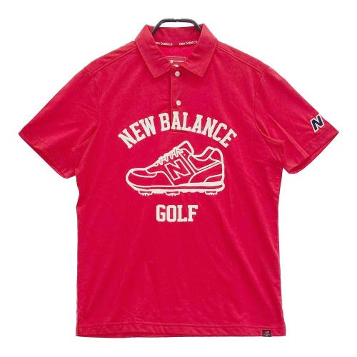 NEW BALANCE GOLF ニューバランス 半袖ポロシャツ レッド系 サイズ：4 ランク：A- 【中古】ゴルフウェア ポロシャツ 中古ゴルフ ウェア通販サイトSTST(ストスト)