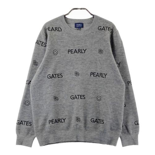PEARLY GATES パーリーゲイツ ウール混 ニットセーター 刺繍 ニコ 