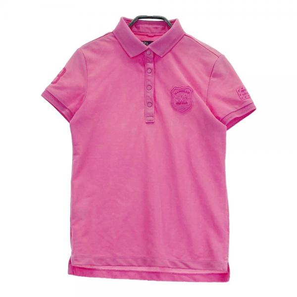23区GOLF ニジュウサンクゴルフ 半袖ポロシャツ ピンク系 サイズ：1 ランク：B 【中古】ゴルフウェア