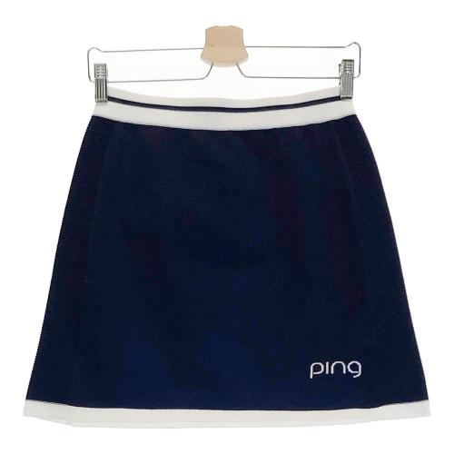 PING ピン 2023年モデル ニットスカート ネイビー系 サイズ：M ランク：A- 【中古】ゴルフウェア